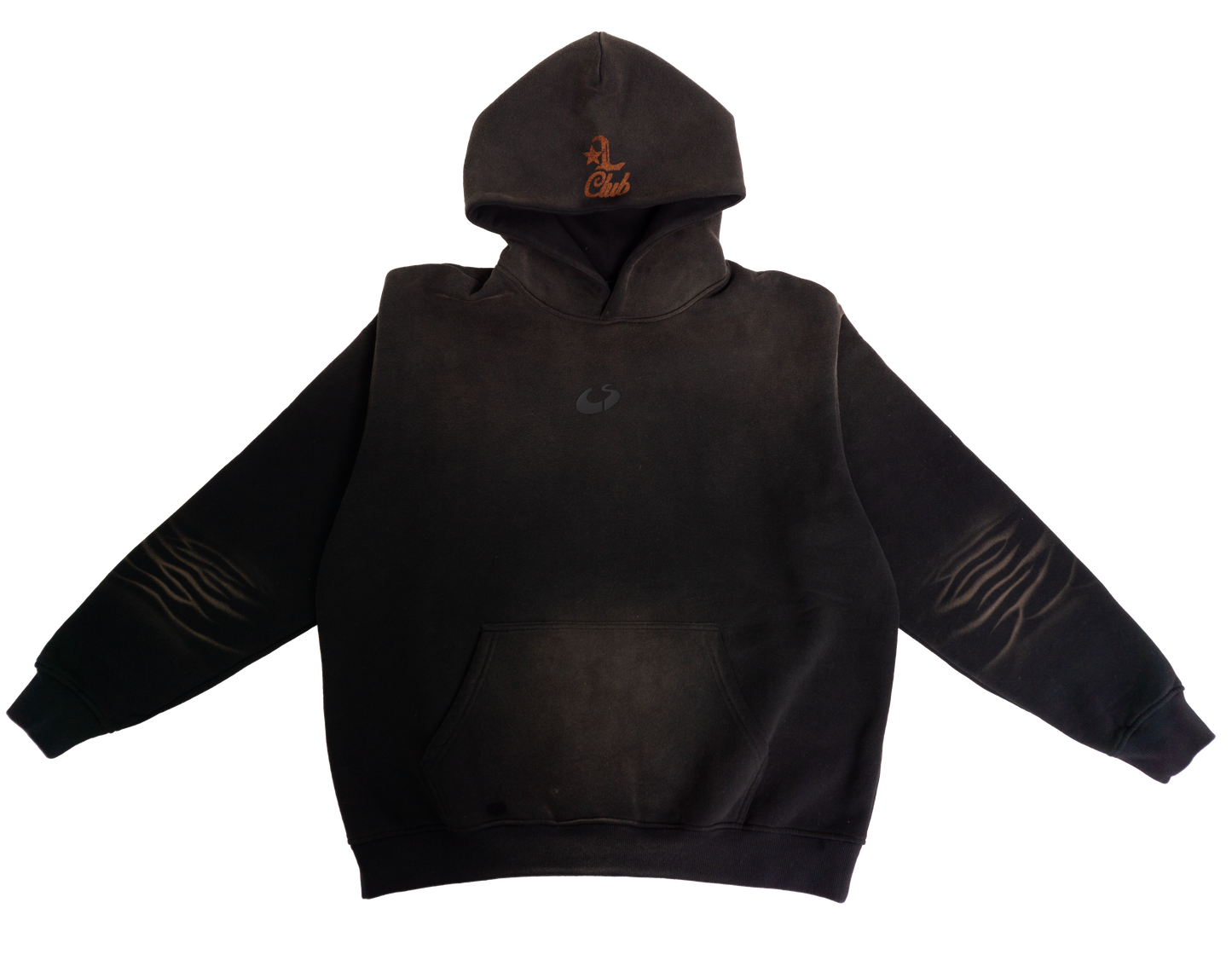 "MEMBERS ONLY" DISTRESSED HOODIE