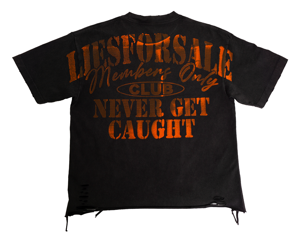"LIES CLUB" DISTRESSED TEE