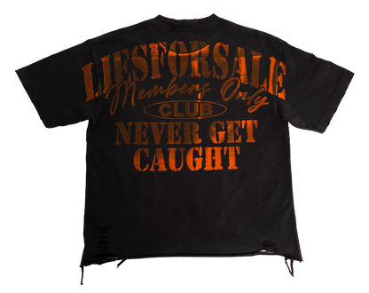 "LIES CLUB" DISTRESSED TEE