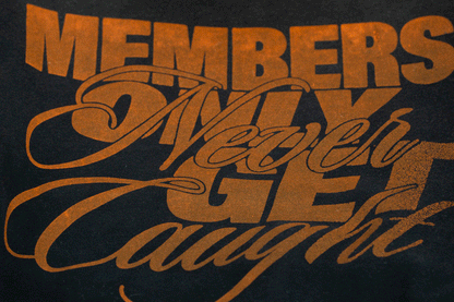 "MEMBERS ONLY" DISTRESSED HOODIE