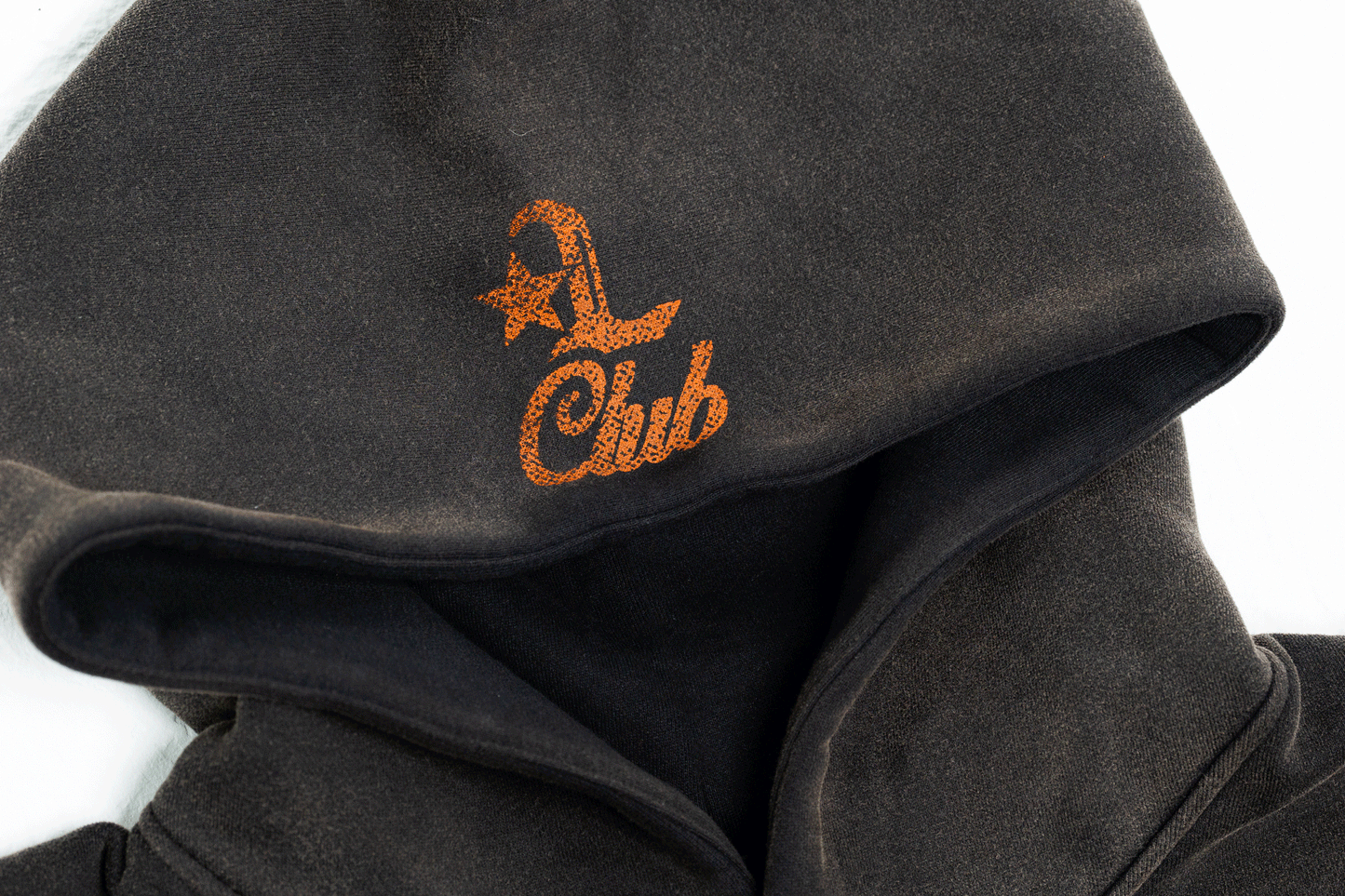 "MEMBERS ONLY" DISTRESSED HOODIE